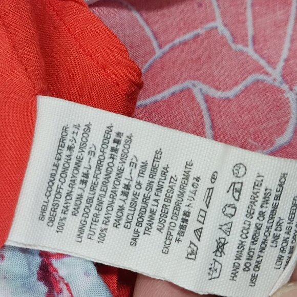 FREE PEOPLE Voile Santiago orange Boho Romper Floral Print Size Medium Women's - Picture 7 of 8